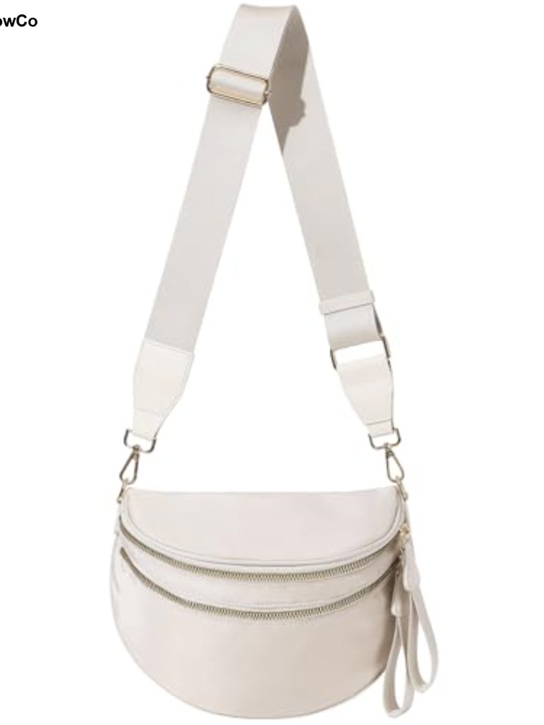 Large Nylon Bum Bag For Women, Roomy Crossbody Fanny Pack With Adjustable Strap